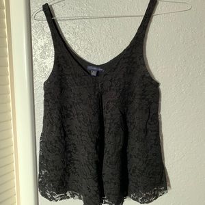 American Eagle Outfitters Black Lace Top